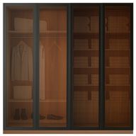 دولاب  بيلا بابواب زجاج و معدن اسود