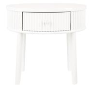 Round Night Table with Vertical Lines