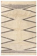 Minimalist Boho Wool Rug – Handwoven with Tribal Geometric Patterns