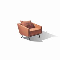 Rush Armchair - Fully Upholstered With Metal Legs