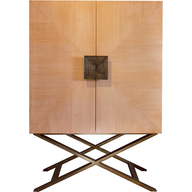 Mini Bar Oak With Brass Door Knobs