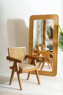 Alix Cane & Wood Mirror – Rustic Elegance
