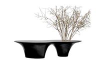 Curva Planter Fiberglass Coffee Table with Vase Well