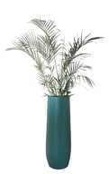 Areca with Teal Fiberglass Pot