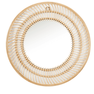 Twirl Round Bamboo Wall Mirror