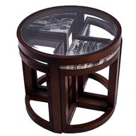 The Penta Set - 5 Nesting Side Tables - Round Top