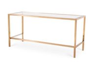 Metal Legs Glass Top Console