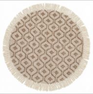 Geo Weave Round Kilim Floormat CL-005