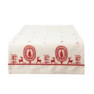 مفرش طاولة بزخرفة حديقة الغزلان