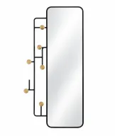 Black & Gold Modern Wall Mirror – Steel Frame Design
