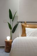 Genuine Leather cushions headboard bed