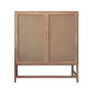 Sidra Cane Cabinet With Sturdy Wooden Structure