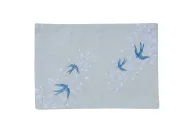 طقم مفارش أطباق الطيور والزهور