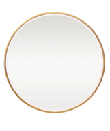 مرآة حائط أورا دائرية ذهبية - أناقة عصرية لكل غرفة