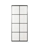 Lucia Rectangular Grid Mirror – Black Finish