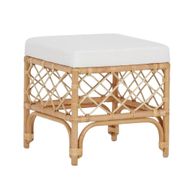 بوف من الخيزران مع وسادة مبطنة