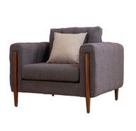 Fay Chair In Beech Wood With Linen Upholstery