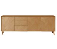 Horizon Sideboard With Slanted Legs - 3 Drawers And 2 Doors