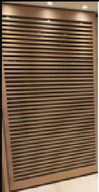 Louvered Oak Closet with Sliding Doors - 160 cm