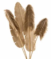 Decorative Banana & Fringe Leaves - 5 Pieces