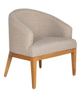 Duetto Upholstered Armchair With Counter Wood Frame