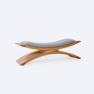 Cleo Banquette With Oak Wood And Plush Upholstery