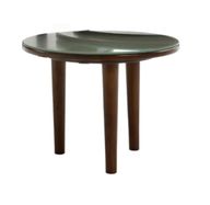 طاولة جانبية دوت - سطح رخامي مع أرجل خشبية عالية الجودة