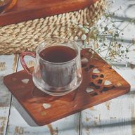 Ghazaleh Coaster Plate - Inlaid With Mother of Pearl