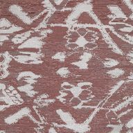 Aghadir High Quality Cotton-Polyester Blend Fabric Terracotta & Off White