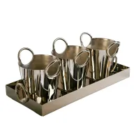 Silver Ring Tray with 3 Buckets – Nickel-Coated Brass