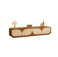 Curved Wood TV Unit with Arch Detailing – Sculptural Storage Solution