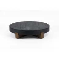 Bold Reclaimed Oak Coffee Table - Round Shape