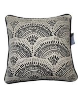 Black Lotus Piped Cord Cushion