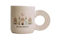 Ramadan Mubarak Mosque – Spiral Handle Mug