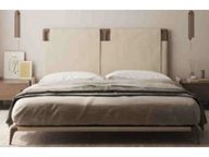 Fabric Bed Beech Base And Upholstered Headboard
