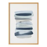 Sama Abstract Blue Watercolor Wall Art