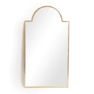 Moroccan Gold Leaf Metal Mirror – Arched Wall Mirror