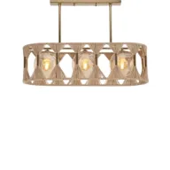 مصباح ذهبي من الجوت والزجاج TA_BU_008