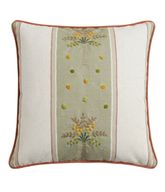 Sage Palm Stripe Fabric Cushion
