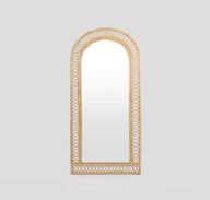 مرآة سيرمين قوسية مصنوعة يدويًا من البامبو