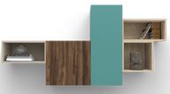 Cube Wall Unit With Mixed Open & Closed Storage Spaces