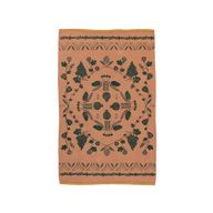 Grapevine Handwoven Cotton Kilim Rug – Silk-Screen Printed Artistic Design