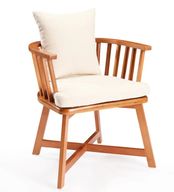 كرسي كيج بذراعين من خشب الزان