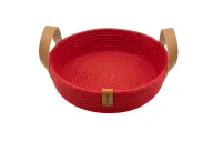 Handmade Woven Decorative Red Plate