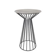 طاولة جانبية لونج 8 - سطح رخامي - هيكل معدني - تصميم دائري