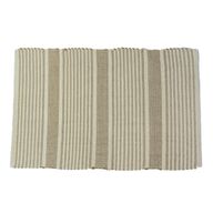 Beige Stripes Cotton Floormat