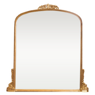 مرآة زهرة الربيع مقوسة باللون الذهبي الكلاسيكي- تصميم كلاسيكي بتفاصيل زخرفية
