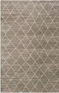 Handwoven Beige Wool Rug – Diamond Pattern