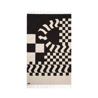 Checkered Wool Kilim Rug