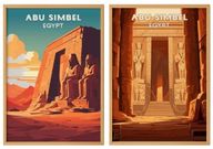 Egypt Travel Poster - Set of 2 Digital Prints
